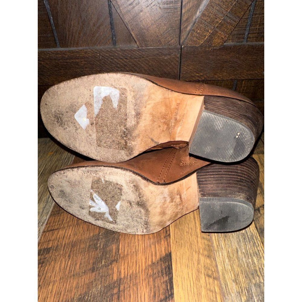 Cole Haan Grand.os D42185 Chesney Brown Shoes Zip Heel Ankle Boots Size 7B - Picture 8 of 9
